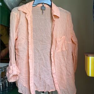bobi Orange Lightweight Shirt Jacket